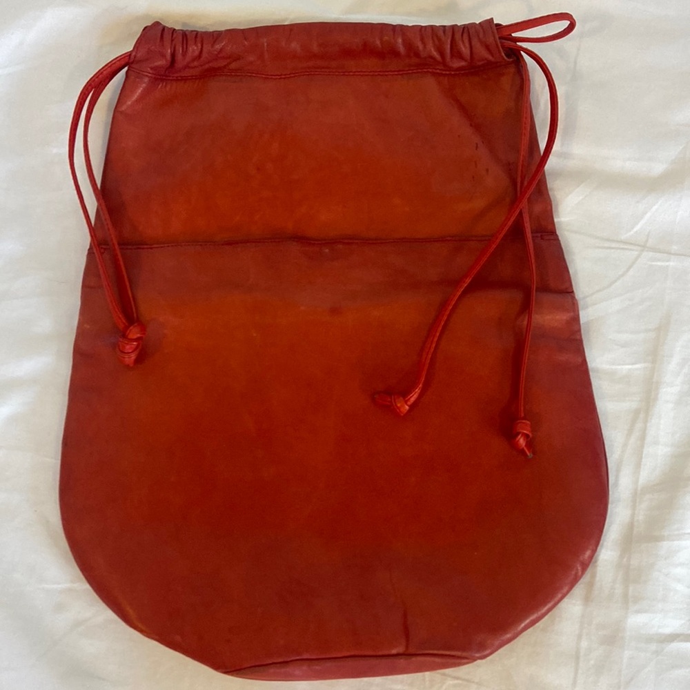 Red leather bag